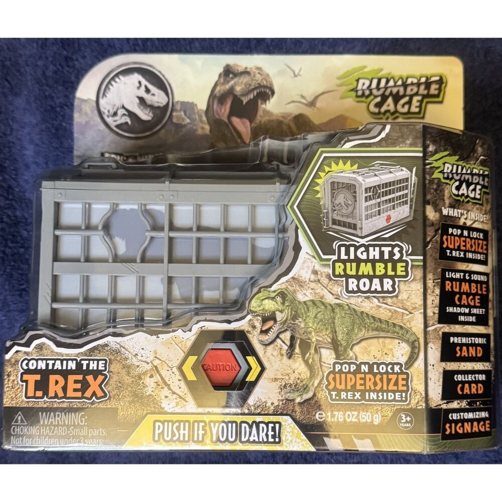 Jurassic World Epic Battle Rumble Cage Toy Set With Lights & Sounds